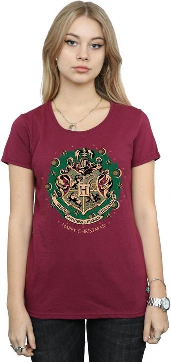 Actual product image Womens/Ladies Christmas Wreath Cotton T-Shirt (L)