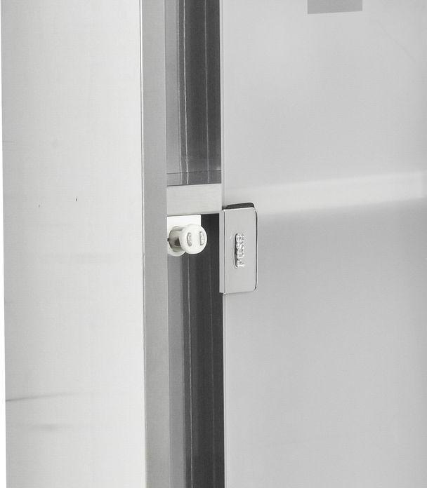 Actual product image Swisshandel24 Medicine cabinet First aid cabinet with lock 3 compartments frosted glass 430 stainless (20 x 12 x 58 cm)