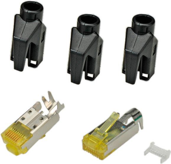 Immagine prodotto EFB Elektronik Produttore: HIROSE RJ45 Hirose plug STP, TM31 nero, 10 pezzi, 3 elementi, Cat.6A Channel Class (CAT6a)