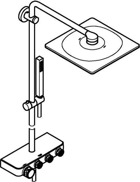 Actual product image Grohe Euphoria SmartControl System 310 Cube Duo shower system