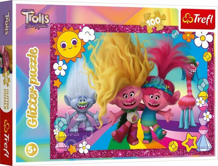 Immagine prodotto Trefl TR Puzzle glitterato 100 Trolls 3 (100 pezzi)