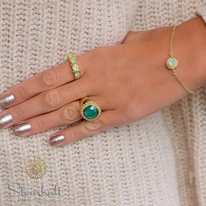 Produktbild Steinkult Armband "Sheila" (20 cm, Messing, Kristallstein, 18 Kt. Vergoldet)