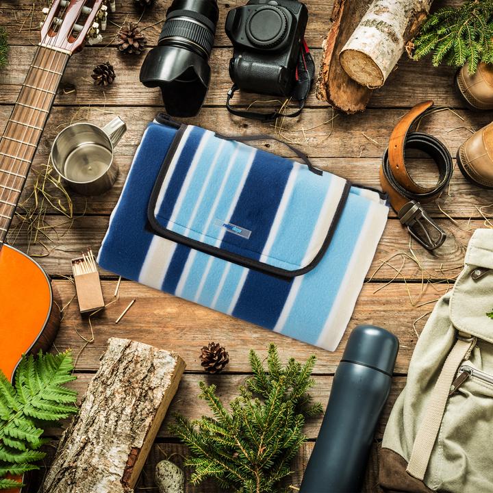 Immagine prodotto Relaxdays Coperta da picnic a righe