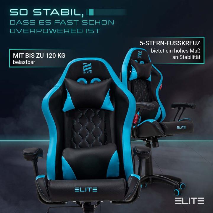 Actual product image Elite Gaming chair, black-blue