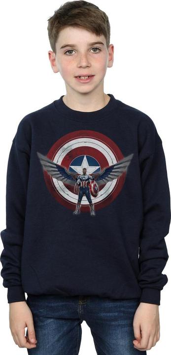 Actual product image Boys Falcon And The Winter Soldier Captain America Shield Pose Sweatshirt (116)