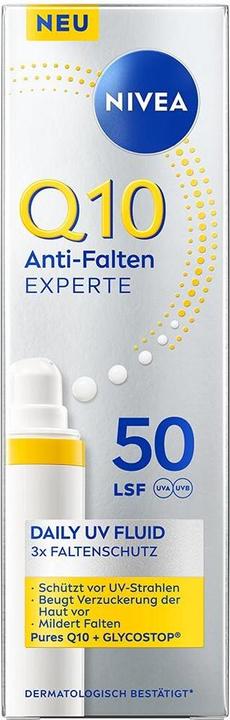Actual product image NIVEA Q10 Anti-Falten Daily UV Fluid LSF 50 (Suntan cream, SPF 50, 30 ml)