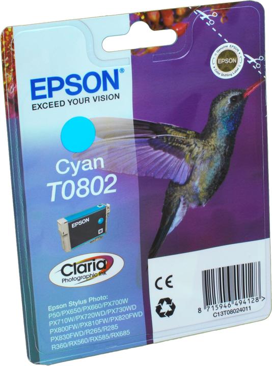 Actual product image Epson T0802 Claria Photographic (C)