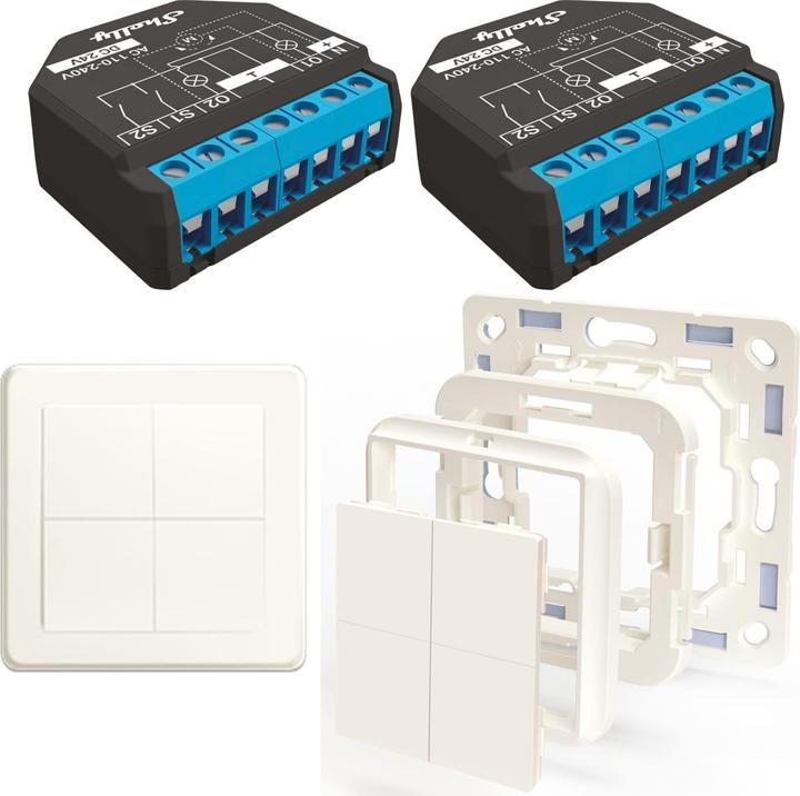 Actual product image Shelly Roller shutter control starter kit, set of 2, Gira & Merten