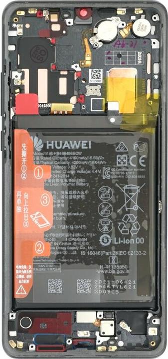 Actual product image Huawei Display unit + frame + battery P30 Pro (new version) black 02354NAC
