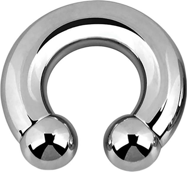 Produktbild Star Piercing Circular Barbell Innengewinde silber mit zwei Kugeln (Titan G23, ohne Messing)