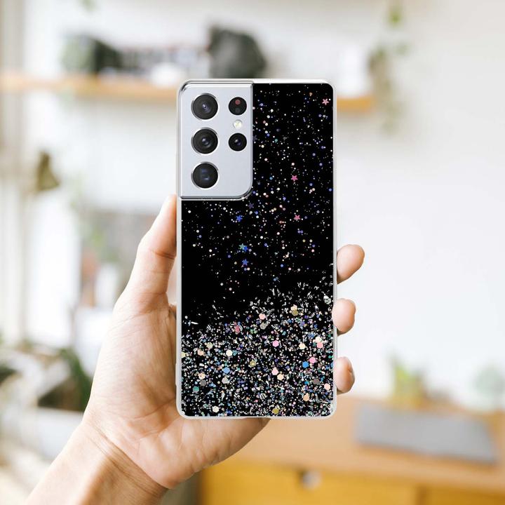 Actual product image Cadorabo TPU cover sparkling glitter (Samsung Galaxy S21 Ultra)