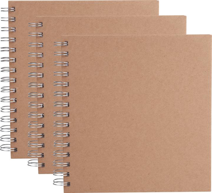Image du produit VBS Pack XXL de 3 albums photo KRAFTPAPIER avec pages blanches (20 x 20 cm)