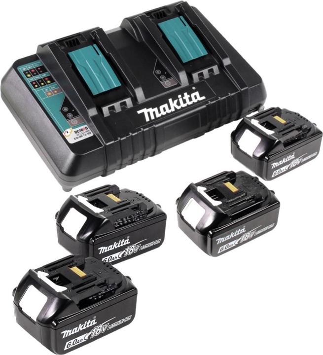 Produktbild Makita DGA 900 G4KX2 Akku Winkelschleifer 36V ( 2x18V ) 230mm Brushless + 4x Akku 6,0Ah + (230 mm)