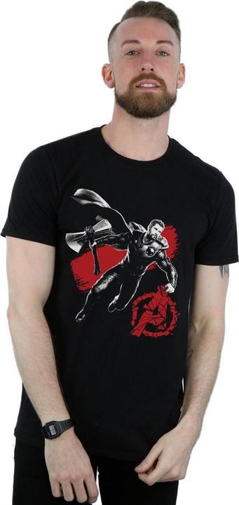 Actual product image Mens Avengers Endgame Mono Thor T-Shirt (XXL)