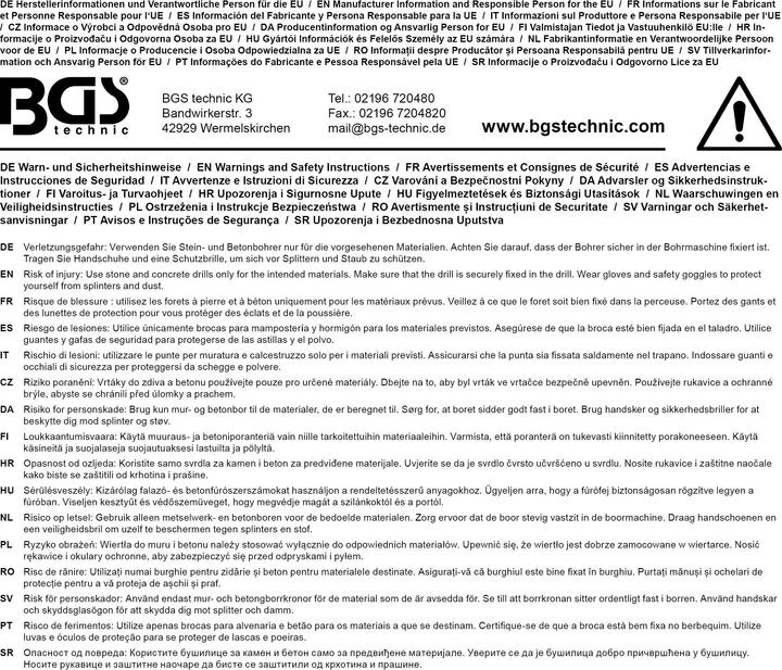 Produktbild BGS Mauer-Durchbruch-Bohrer-Satz (8 Millimeter)
