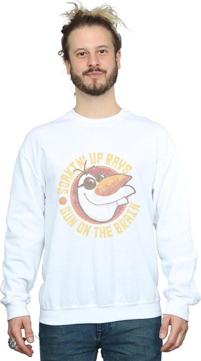 Actual product image Disney Mens Frozen Olaf Sun On The Brain Sweatshirt (S)
