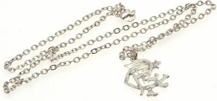 Rangers FC versilberter Anhänger und Kette (100% Metall)