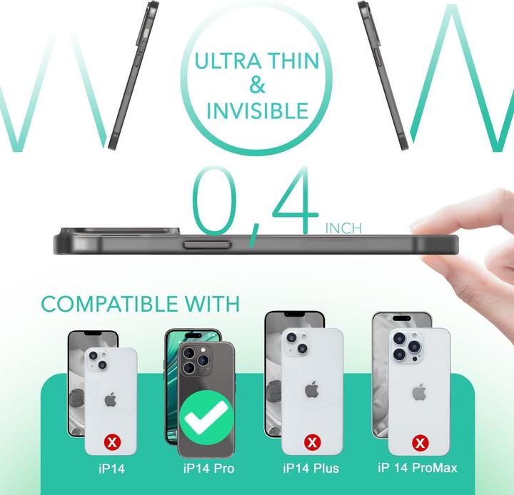 Immagine prodotto Nalia Custodia rigida estremamente sottile da 0,3 mm opaca (Apple iPhone 14 Pro)