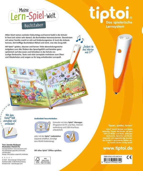 Actual product image tiptoi Buchstaben (German, Patrick Fix, Annette new farmer, 2023)