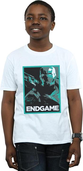 Actual product image Boys Avengers Endgame War Machine Poster T-Shirt (152, 158)