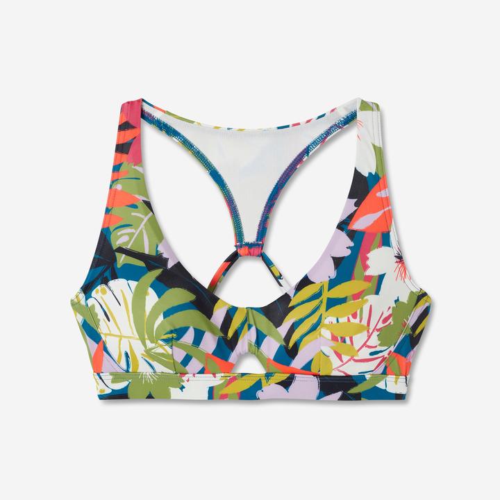 Olaian Bikini-Oberteil Damen Bustier geblümt Agatha mehrfarbig
