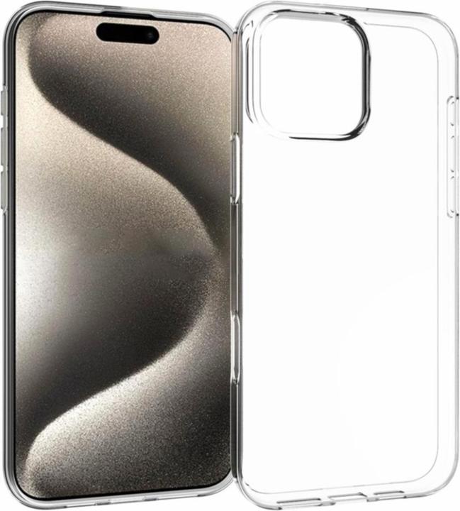 Actual product image Apfelkiste iPhone 16 Pro Max Silikon Gummi Case Hülle - Transparent Slim Design 1.0 mm (Apple iPhone 16 Pro Max)