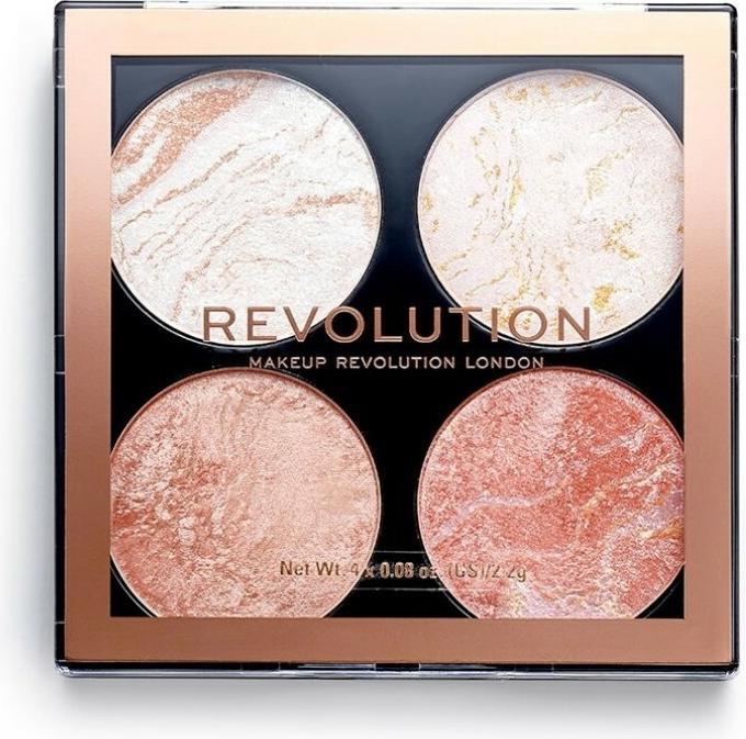 Makeup Revolution London Cheek Kit Farbton Take a Breather 4 x 2,2 g (Take A Breather, Highlighter, 8.80 g)