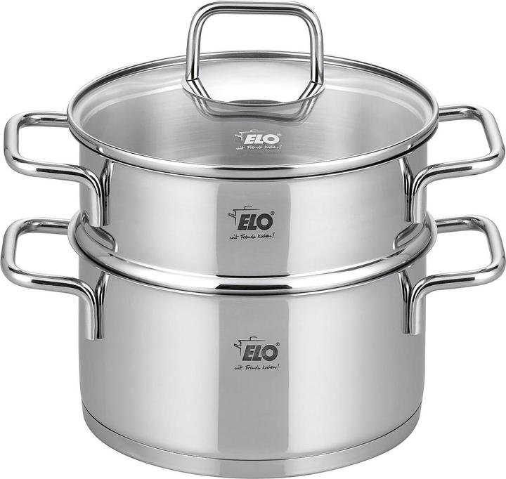 Actual product image ELO Stahlwaren Dampfgarer (18 cm, Steam cooker, Stainless steel)