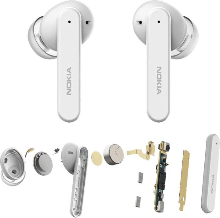 Immagine prodotto Nokia Cuffie Clarity Earbuds+ TWS-7311 Bianco (ANC, 24.50 h, Senza fili)