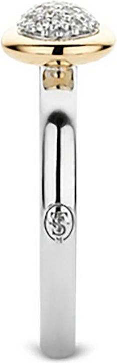 Actual product image Ti Sento Milano Ring with zirconia bicolour gold plated 12102ZY (54, 925 Silver)