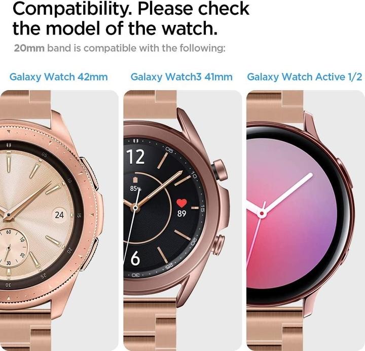 Actual product image Strap-it Leather bracelet (20 mm, Leather, Galaxy Watch Active)