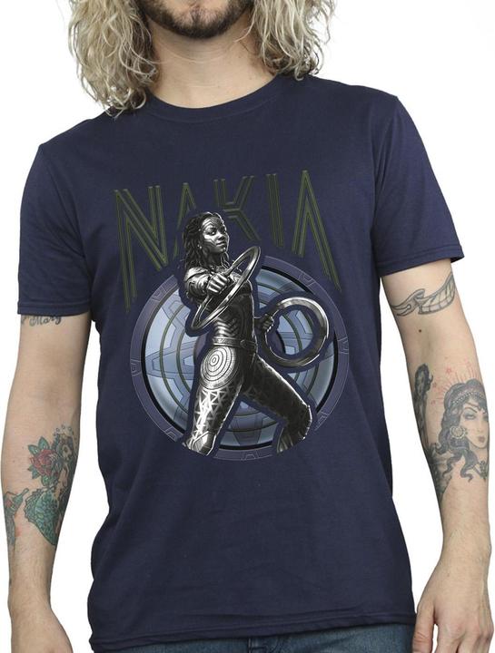 Actual product image Mens Wakanda Forever Nakia Shield T-Shirt (XL)