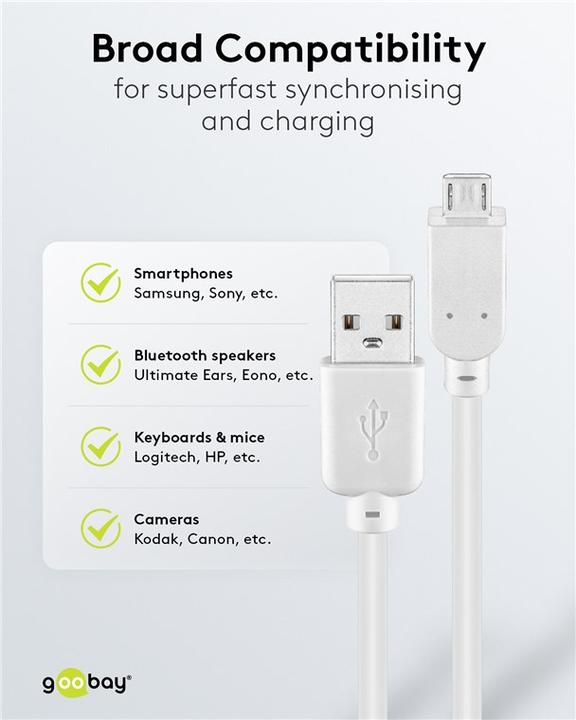 Produktbild Goobay USB 2.0 Hi-Speed (0.60 m, USB 2.0)