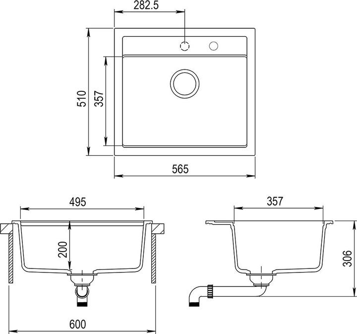 Actual product image Bergström Valencia (Fitted sink, 51 cm, 56.50 cm)
