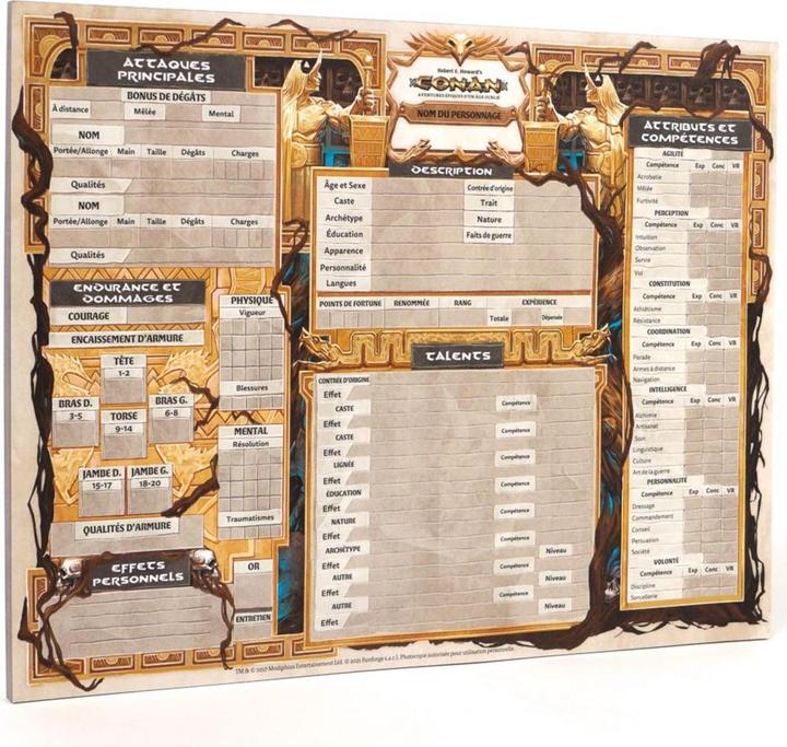 Actual product image Fun Forge Conan - Feuilles de Personnages Premium (French)