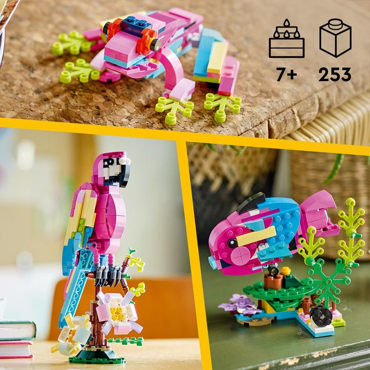 Immagine prodotto LEGO Pappagallo esotico rosa (31144, LEGO Creator 3-in-1)