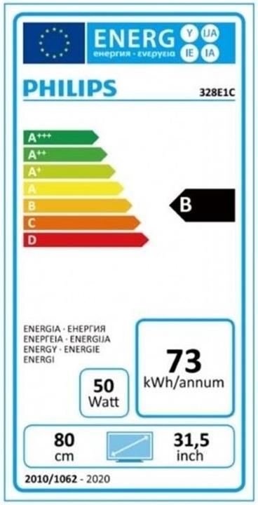 Energie-Label Philips 328E1CA/00 (3840 x 2160 Pixel, 32")
