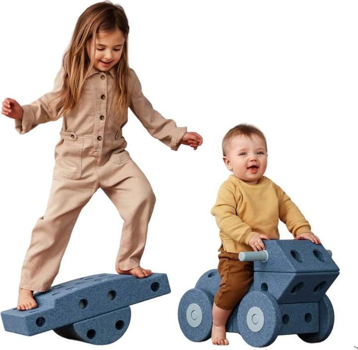 Immagine prodotto Modu Kit Dreamer - Zachte blokken- 33 onderdelen - Open Ended speelgoed- Speelgoed 1 -2-3 jaar - Deep Blu