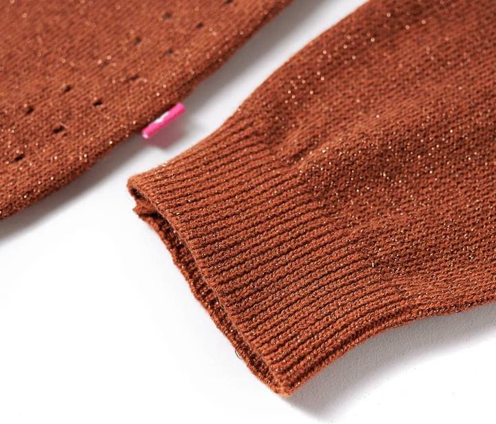 Produktbild VidaXL Kinder-Strickjacke Cognac 116,Material: 97 % Baumwolle. 3 (116)