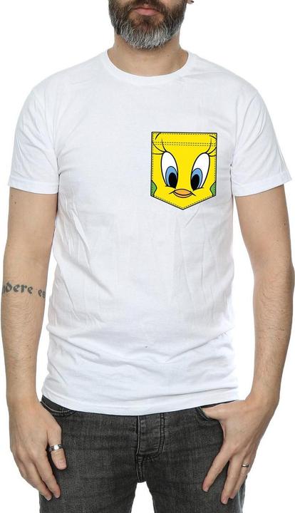 Produktbild Looney Tunes Tweety Pie Face Faux Pocket TShirt (XL)