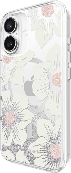 Image du produit Kate Spade Liquid Glitter MagSafe - Étui pour iPhone 16 (Hollyhock Floral) (Apple iPhone 16)
