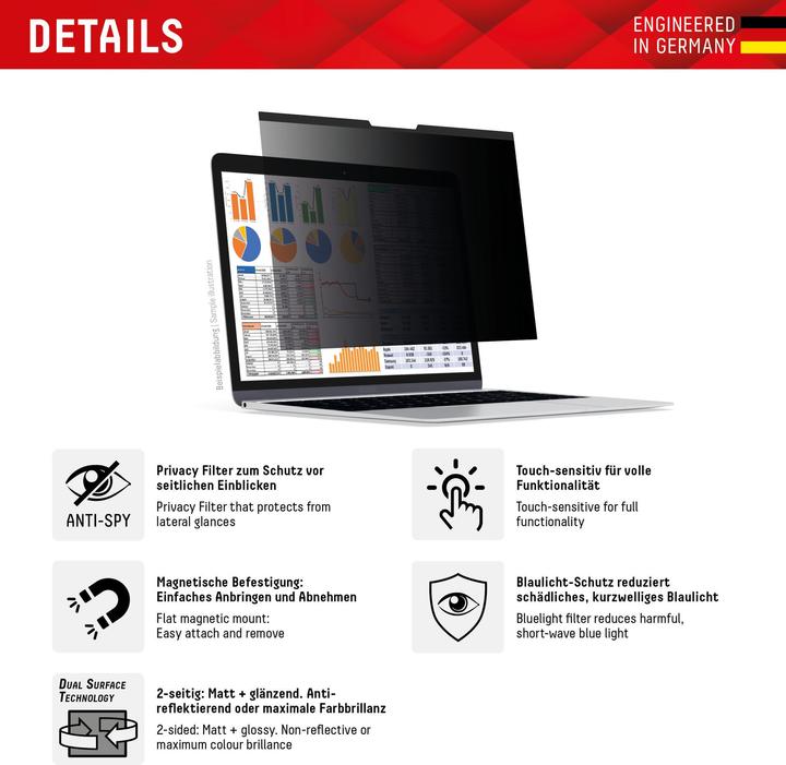 Produktbild Displex Tablet Privacy Safe, Tablet Blickschutzfolie (1 Stück, iPad Pro 11 2024 (M4))