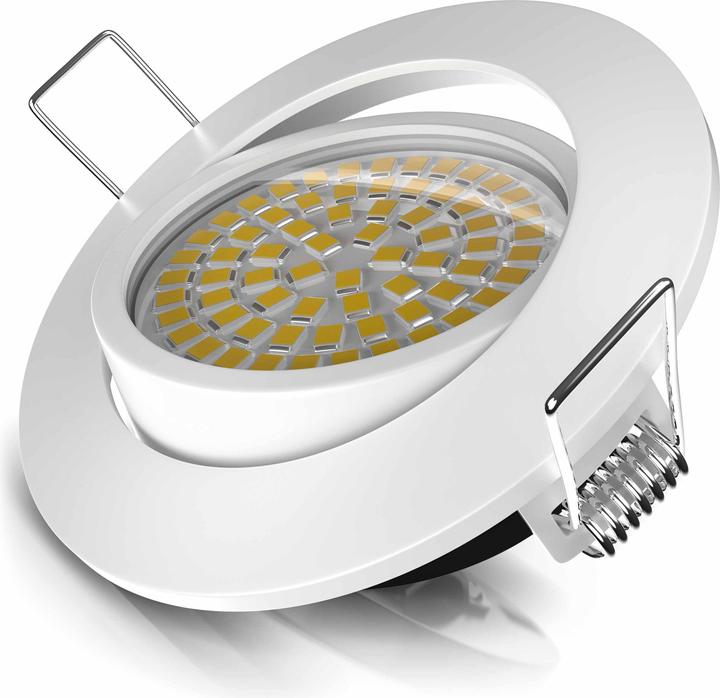 Actual product image Brandson LED ceiling spotlight, swivelling, warm white 3000K, recessed spotlight 5W, recessed light (320 lm)