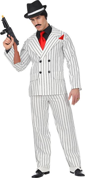 Widmann Costume de gangster des années 20 costume à larges rayures (S, M, L, XL)