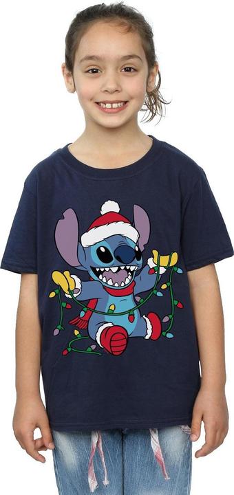 Image du produit Disney - T-shirt LILO AND STITCH CHRISTMAS LIGHTS - Fille (152, 158)