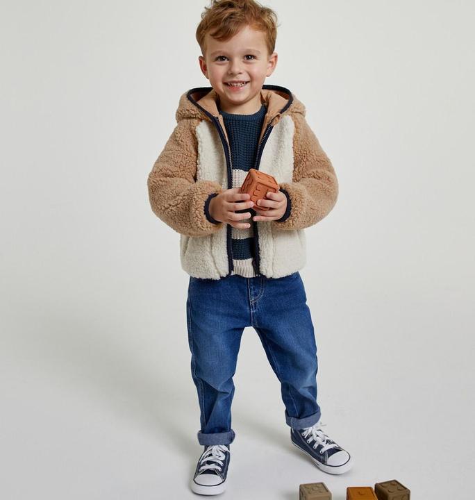 Actual product image La Redoute Collections Teddy fleece hooded jacket (110)