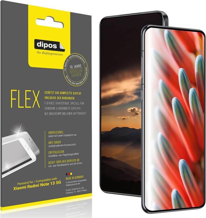 Immagine prodotto Dipos 3D Full-Cover Pellicola Protettiva (1 Pezzo/i, Xiaomi Redmi Note 13 5G)