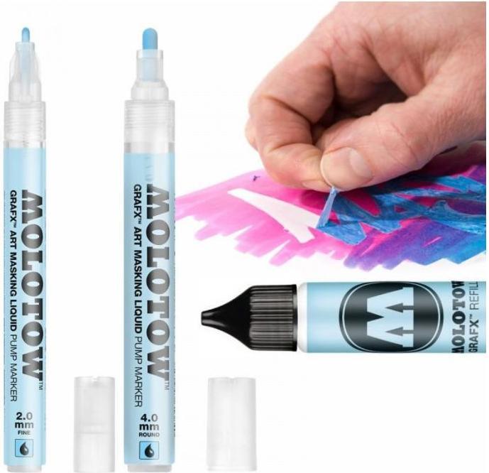 Produktbild Molotow Masking Liquid Pumpmarker (Blau, 2 mm, 1 x)