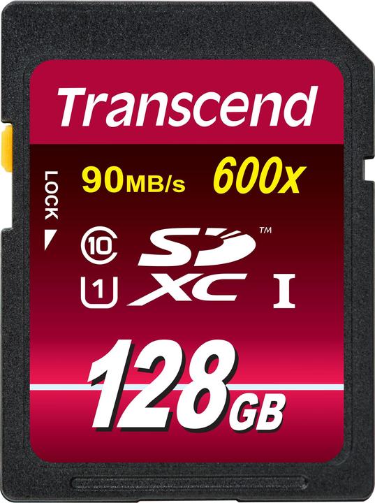 Actual product image Transcend SDXC Ultimate 600x (128 GB, SDXC, U1, UHS-I)