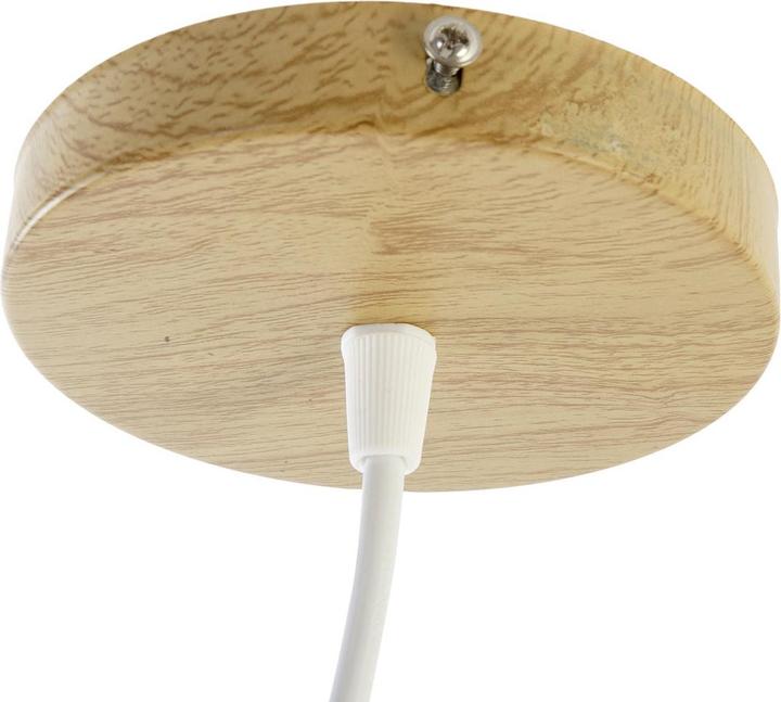 Actual product image DKD Home Decor Ceiling Light Multicolour Light brown Bamboo 50 W 220 V 58 x 58 x 22 cm